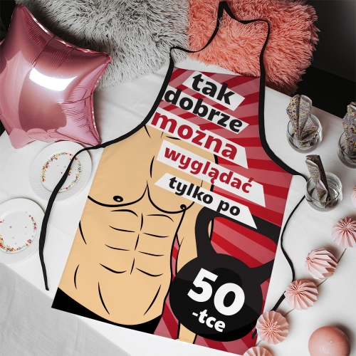 Fartuch kuchenny z nadrukiem na urodziny