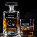 Karafka i szklanka na whisky z grawerem prezent dla niego