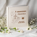 Biały album na zdjęcia prezent na roczek