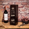 Skrzynka na wino dla żony z grawerem