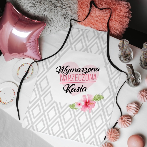Fartuch dla narzeczonej z nadrukiem