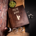 Potrójna skrzynka na wino z grawerem prezent dla siostry