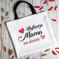 Torba Na Zakupy z Nadrukiem dla Mamy - Prezent na Dzień Matki - Najlepsza Mama Na Świecie