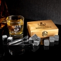 Szklanka z grawerem i kamienie do whisky w pudełku prezent dla taty