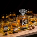 Karafka z  grawerem i 6 szklanek na whisky na wieczór kawalerski