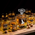 Karafka z  grawerem i 6 szklanek na whisky na wieczór kawalerski