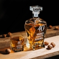 Karafka z grawerem i szklanka na whisky, prezent na urodziny