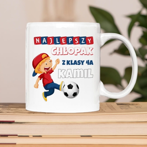 Prezent na Dzień Chłopaka dla Kolegów z Klasy - Kubek z Imieniem dla Chłopaka