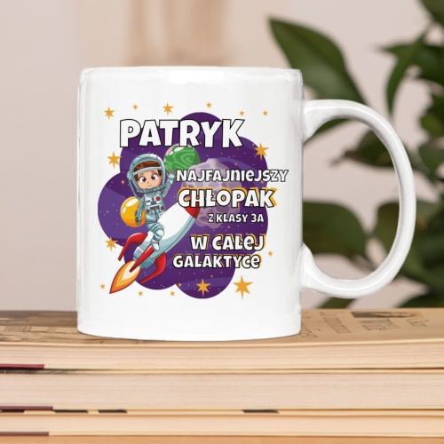 Prezent na Dzień Chłopaka dla Kolegów z Klasy - Kubek z Imieniem dla Chłopaka