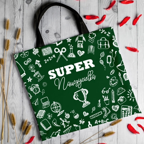 Torba na Dzień Nauczyciela - Torba z Nadrukiem - Super Nauczycielka