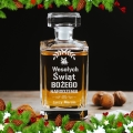 Karafka do Whisky z Grawerem - Prezent na Święta - Wesołych Świąt Dzwonki - Kwadratowa