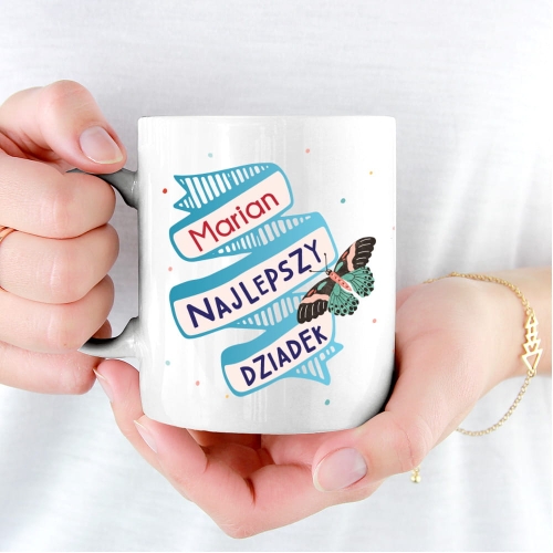 Kubek dla Dziadka z Imieniem - Kubek na Dzień Dziadka - Najlepszy Dziadek