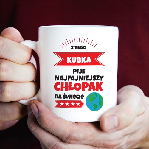 Kubek Dla Chłopaka z Nadrukiem - Kubek na Dzień Chłopaka - Z Tego Kubka Pije