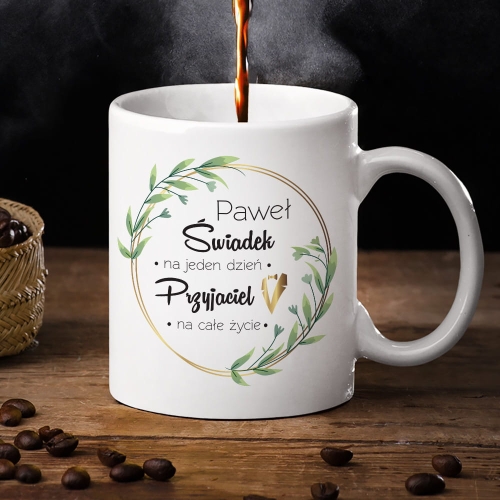 Kubek Świadek - Kubek Podziękowanie dla Świadka - Przyjaciel Na Całe Życie