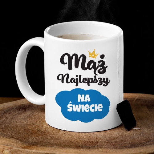 Kubek Dla Męża z Nadrukiem - Prezent dla Męża - Najlepszy Mąż Na Świecie