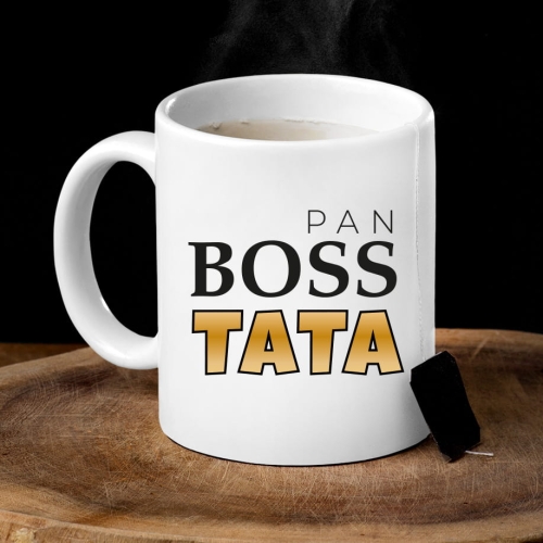 Kubek dla Taty z Nadrukiem - Kubek na Dzień Ojca - Pan Boss Tata