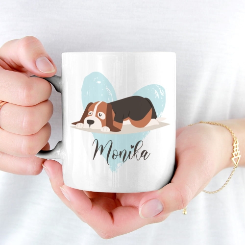 Kubek z Nadrukiem - Kubek z Psem - Prezent dla Psiarza - Pies Serce