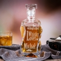 Karafka do Whisky z Grawerem - Prezent dla Miłośnika Psów - DogFather WhiskyLover - Łamana