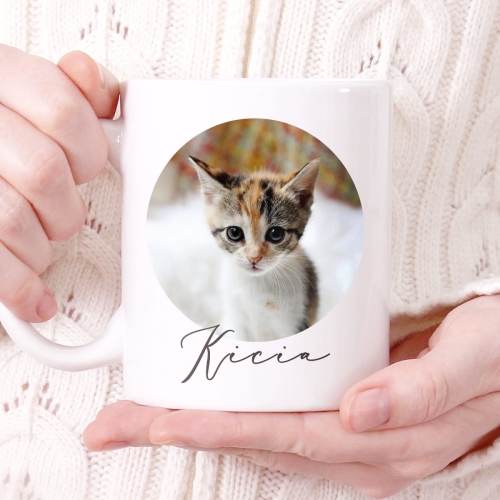 Kubek ze Zdjęciem Kota - Prezent dla Kociarza, Kociary - Kubek z Twoim Kotem