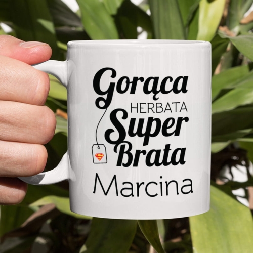 Kubek dla Brata z Nadrukiem - Prezent dla Brata - Herbata Super Brata