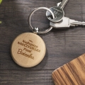 Drewniany Brelok do Kluczy z Grawerem - Prezent dla Nauczyciela - Dzień Nauczyciela - Dla Najlepszej Nauczycielki