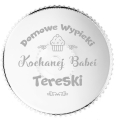 Szklana Patera na Ciasto Tort z Grawerem dla Babci - Prezent na Dzień Babci - Domowe Wypieki Kochanej Babci
