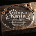 Szklana Patera na Ciasto Tort z Grawerem dla Szefowej - Prezent dla Szefowej - Najlepsza Szefowa