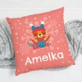 Prezent na Mikołajki Święta dla Dziecka - Mikołajkowa Poduszka z Imieniem - Wiewiórka