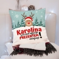 Poduszka Mikołajkowa z Nadrukiem - Prezent na Mikołajki Święta z Imieniem - Jesteś Moim Prezentem