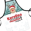 Mikołajkowy Fartuch Kuchenny z Nadrukiem - Fartuch na Mikołajki Święta - Jesteś Moim Prezentem