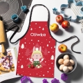 Prezent na Mikołajki dla Dzieci - Mikołajkowy Fartuszek dla Dziecka z Imieniem - Króliczek