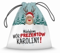 Prezent na Mikołajki - Mikołajkowy Worek Na Prezenty z Imieniem - Wór Prezentów