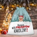Prezent na Mikołajki - Mikołajkowy Worek Na Prezenty z Imieniem - Wór Prezentów