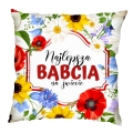 Poduszka dla Babci - Prezent na Dzień Babci - Wildflowers