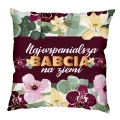Poduszka dla Babci - Prezent na Dzień Babci - Fioletowe Storczyki