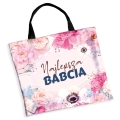 Torba Na Zakupy dla Babci - Prezent na Dzień Babci - Różowe Piwonie