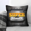 Poduszka dla Dziadka z Nadrukiem - Prezent na Dzień Dziadka - Super Dziadek - Wąsy