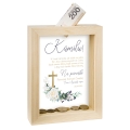 Skarbonka Drewniana Prezent na Komunię Świętą - Pamiątka Pierwszej Komunii Świętej
