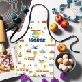 Fartuszek dla Dziecka z Imieniem - Dziecięcy Fartuszek Kuchenny z Nadrukiem - Prezent na Dzień Dziecka - Helikopter