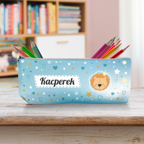 Piórnik Szkolny Dla Dzieci z Imieniem do Szkoły Przedszkola - Lewek