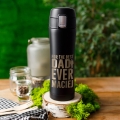Kubek Termiczny z Grawerem dla Taty - Prezent na Dzień Ojca z Imieniem - The Best Dad Ever - Zamykany