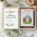 Biblia w pudełku Prezent na Komunię Świętą - Pamiątka Pierwszej Komunii Świętej - Biała