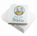 Biblia w Pudełku Prezent na Narodziny - Metryczka Urodzenia - Biblia dla Dzieci - Biała