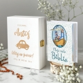 Biblia w Pudełku Prezent na Narodziny - Metryczka Urodzenia - Biblia dla Dzieci - Biała