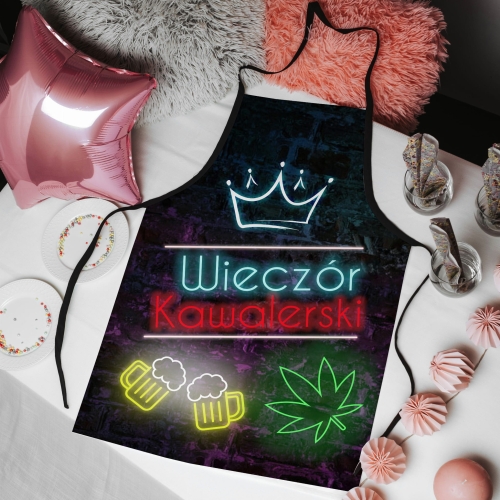 Fartuch kuchenny z nadrukiem na wieczór kawalerski