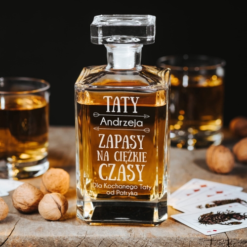 Karafka do whisky z grawerem dla taty
