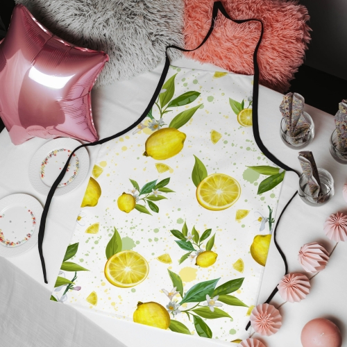 Fartuch kuchenny z nadrukiem w cytryny i liście