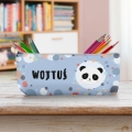 Komplet Worek na Buty + Piórnik Dla Dzieci z Imieniem do Szkoły Przedszkola - Panda