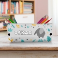 Komplet Worek na Buty + Piórnik Dla Dzieci z Imieniem do Szkoły Przedszkola - Słoń