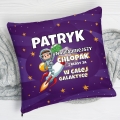 Prezent na Dzień Chłopaka w Klasie - Poduszka Kolorowa z Imieniem dla Chłopaka - Najfajniejszy Chłopak